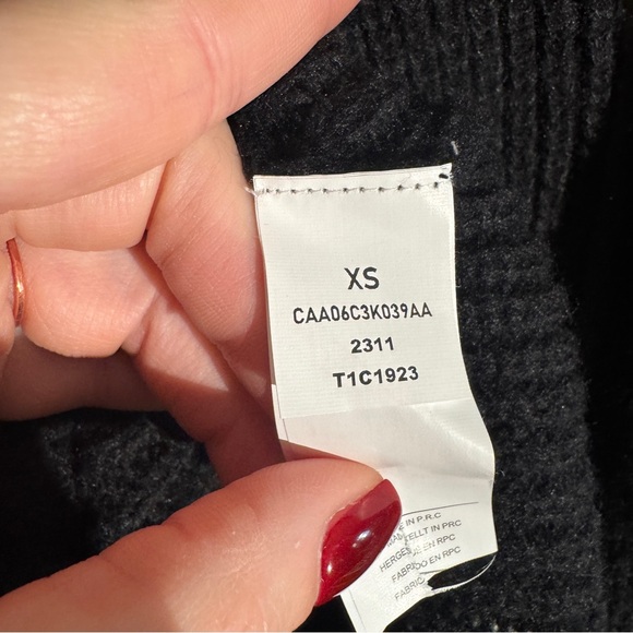 Cupshe Black Long Sleeve Knit Dress Size XS - Picture 6 of 11